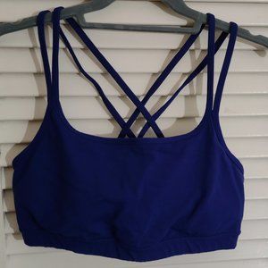 Athleta Criss Cross Royal Blue Sports Bra, size L, very good condition